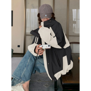 年新款冬季户外登山冲锋衣棉服加厚连帽棉衣工装派克风外套潮