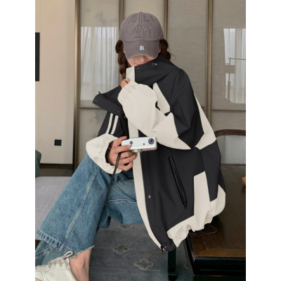 年新款冬季户外登山冲锋衣棉服加厚连帽棉衣工装派克风外套潮