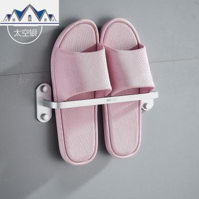 免打孔浴室拖鞋架壁挂卫生间拖鞋架沥水架厕所挂鞋子收纳墙上 三维工匠收纳层架