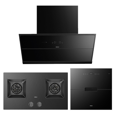 老板(Robam)25m³变频烟灶套餐油烟机灶具套餐消毒柜 3件套厨电套装28X6ST+57B5XT+XB710A