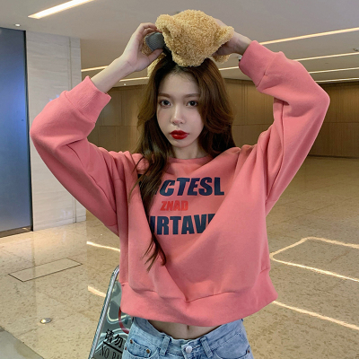 SUNTEK加厚套头上衣春季2021新款韩版洋气设计感小众炸街日系长袖卫衣女卫衣
