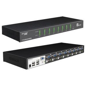 迈拓维矩MT-0801VK 工业级kvm切换器8进1出自动8口带OSD显示器电脑vga