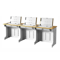 豫仲迈 翻转电脑桌职教培训桌三人位/张