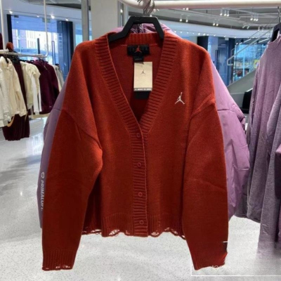 NIKE耐克外套JORDAN运动休闲针织V领针织女装FN5363-615 D