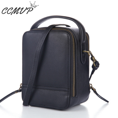 CCMVP品牌自营质量保证-CCMVP休闲品牌女简约牛皮小方女士复古定型单肩小女士小斜挎手机