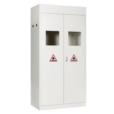 臻远气瓶防爆柜 白色双瓶无报警器