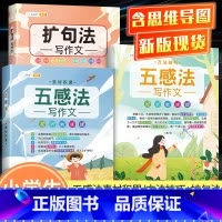 [一学就会-3本]五感法+扩句法 小学通用 [正版]小学生作文书大全四至六年级五感法写作文扩句法写作技巧方法素材积累三到