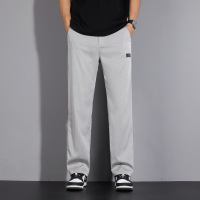 2025新款直筒裤子男夏季显高垂顺弹力宽松百搭商务潮牌休闲裤简约