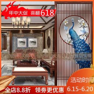 森美人钢化入户屏风玻璃玄关隔断定制客厅卧室磨砂透光艺术装饰现代