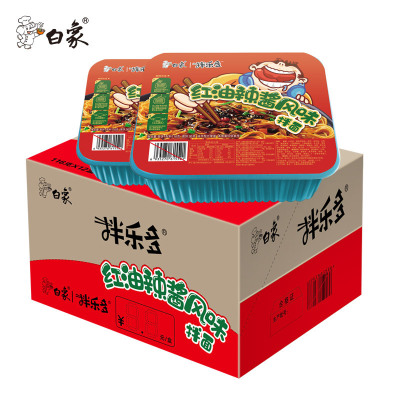 白象旗舰店-白象新品干拌面红油辣酱味116g*12碗装整箱辣其他方便面拌面
