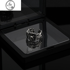 JiMi欧美做旧复古戒指男款潮牌开口可调节嘻哈高级感指环食指戒