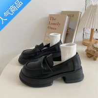 SUNTEK小皮鞋女2023新款夏天英伦风厚底日系jk鞋一脚蹬玛丽珍乐福鞋单鞋