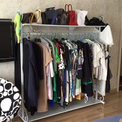 欧式铁艺衣帽架挂衣架落地卧室简易创意经济型衣服收纳架子多功能