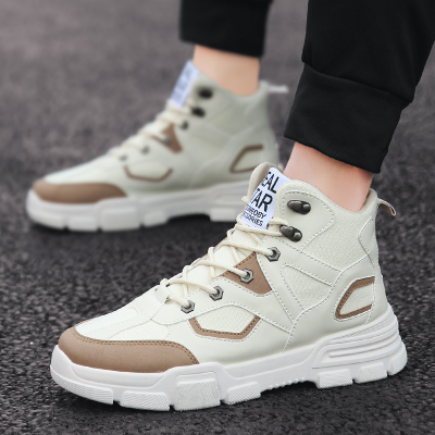 Ideamini冬季马丁靴男加绒保暖内增高靴子男士工装靴雪地棉鞋高帮男鞋潮流靴子