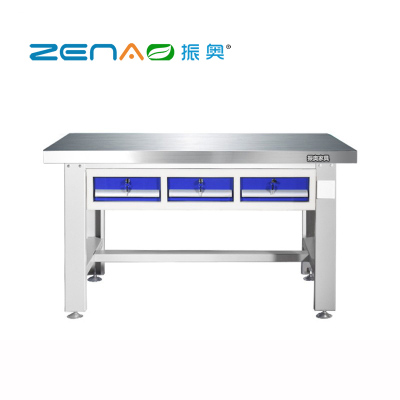 振奥 重型304不锈钢工作台重型工作台桌1500*750*800平三抽