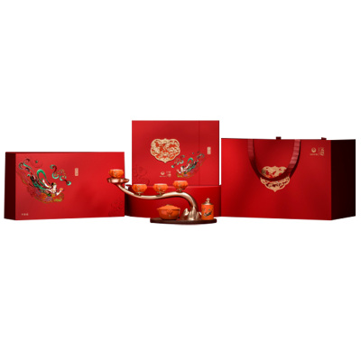 茅台蛇年新春礼盒柿柿如意 53度酱香型白酒 200ml*2瓶礼盒装