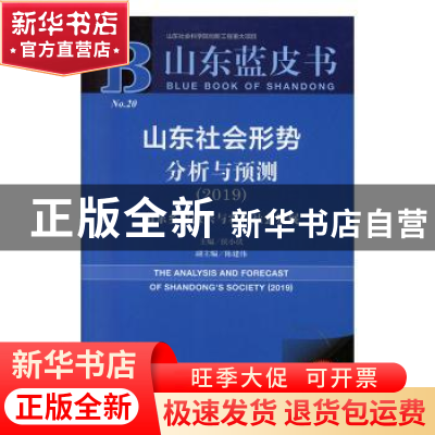 正版 山东社会形势分析与预测:2019:2018 侯小伏 社会科学文献出