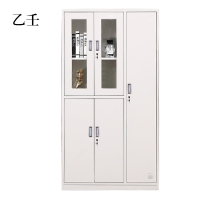 乙壬钢制五门玻璃更衣柜员工柜铁皮职工储物柜带锁文件柜鞋柜资料柜子[工厂现做 7天内发货]