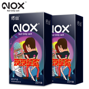 诺丝超薄水果味避孕套夜夜笙歌(百合花香)10只装 中号避孕套男用螺纹大颗粒女用快感高潮用情趣安全套