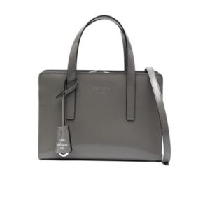 女款小牛皮单肩包时尚顶部提手设计彰显个性魅力 灰色