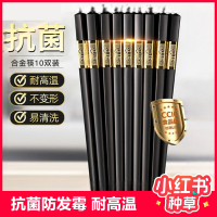 [补贴10%]合金筷子高档防霉一人一筷家用级防滑耐高温家庭2023新款餐具抗菌
