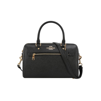 COACH/蔻驰女包新款波士顿包斜挎包Bennett女包牛皮单肩奥莱女包拉链女士手提包枕头包F79946F79946IMBLK黑色