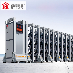 盛盛辉嘉业 铝合金伸缩大门单位学校推拉电动大门可安装自动伸缩折叠大门每米 铝合金伸缩门1米