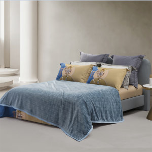 水星家纺薇蓝物语可水洗云朵柔绒毯150cm×200cm 型号 182460