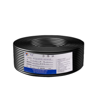 申贝 阻燃黑色电线国标电源护套线防水控制电缆RVV3芯 国标1.5平方100米