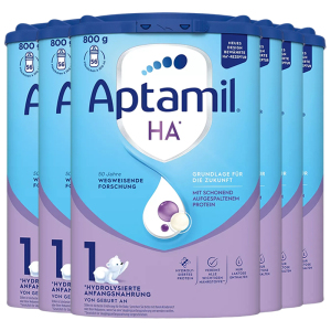 [6罐装]Aptamil德国原装进口爱他美HA适度水解1段0-6个月婴幼儿配方奶粉800g