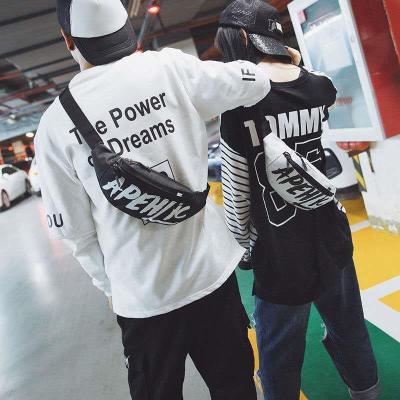 胸包女ins百搭斜挎包女小包网红蹦迪帆布腰包女潮学生韩版手机包