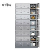 豪利特201不锈钢食堂带锁餐具柜24门碗柜钥匙锁1800*900*350