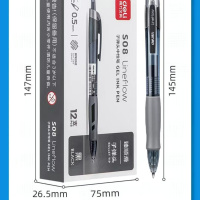 按动黑色签字笔 规格:0.5mm 单位:盒