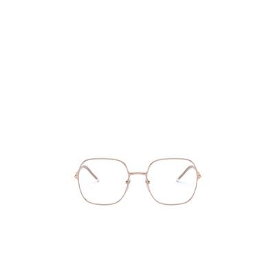 普拉达(PRADA)女款金色边框徽标平光镜时尚百搭配饰赠品不退不换 白色