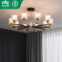 雷士照明[晶耀]现代简约轻奢仿水晶玻璃客厅灯具客厅主灯卧室灯吊灯