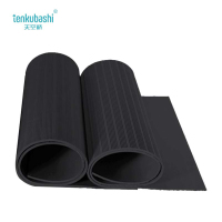 天空桥 绝缘橡胶垫 黑色条纹5mm*1米*5米 10kv 卷