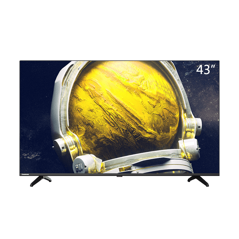 长虹43英寸智能 高清4k解码 手机投屏 全面屏平板液晶led电视机(黑色)