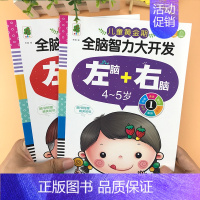 全脑智力大开发左脑+右脑4-5岁 全2册 [正版]儿童黄金期左右脑大开发教具智力益智玩具动手动脑幼儿2到3-4-5-6岁