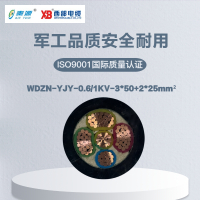 秦源牌WDZN-YJY-0.6/1KV-3*50+2*25mm²铜芯低烟无卤阻燃耐火电力电缆 元/米 定制商品 联系客服