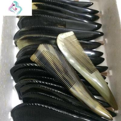 牛角梳黑花梳天然手工角梳礼品健康牛角梳子送女友9-25厘米你那么美16-17.9cm