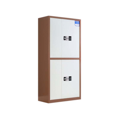 汉诺鑫威保密柜财务档案柜文件柜办公室资料储物柜保险柜电子密码国保锁通双节咖框白门-国保密码锁