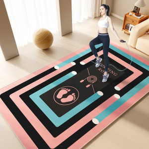 跳绳地垫瑜伽垫家用加厚防滑垫减震加厚舞蹈跳操垫子健身专用地毯