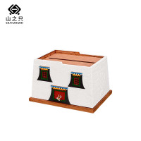 山之只 创意民族风纸巾盒 180*140*113mm 个