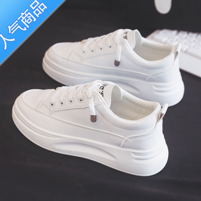 SUNTEK2023新款夏季厚底小白潮鞋女鞋帆布百搭学生休闲运动板鞋白鞋