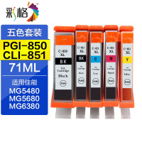 彩格-不带头墨盒-佳能-PGI-850/CLI-851[5色套装*1(无灰色)] 单位:套