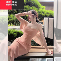 YIBUSHENG2024新款御姐轻熟温柔风纯欲辣妹吊带连衣裙子两件套装季女时尚