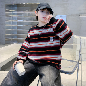 儿童装男童春装卫衣2026新款男孩春季衣服痞帅中大童春秋款打底衫