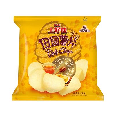 上好佳田园薯片办公室零食送女友网红休闲小零食多口味12g*25包蜂蜜黄油味