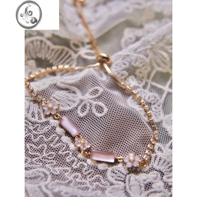 JiMi原创多款入 复古精致微镶锆石 超闪甜美小众设计感不撞款贝壳手链