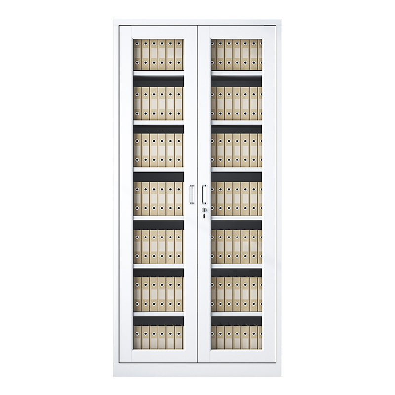 帅畅收纳柜财务档案柜资料柜加厚文件柜办公室带锁铁皮柜通玻柜七层